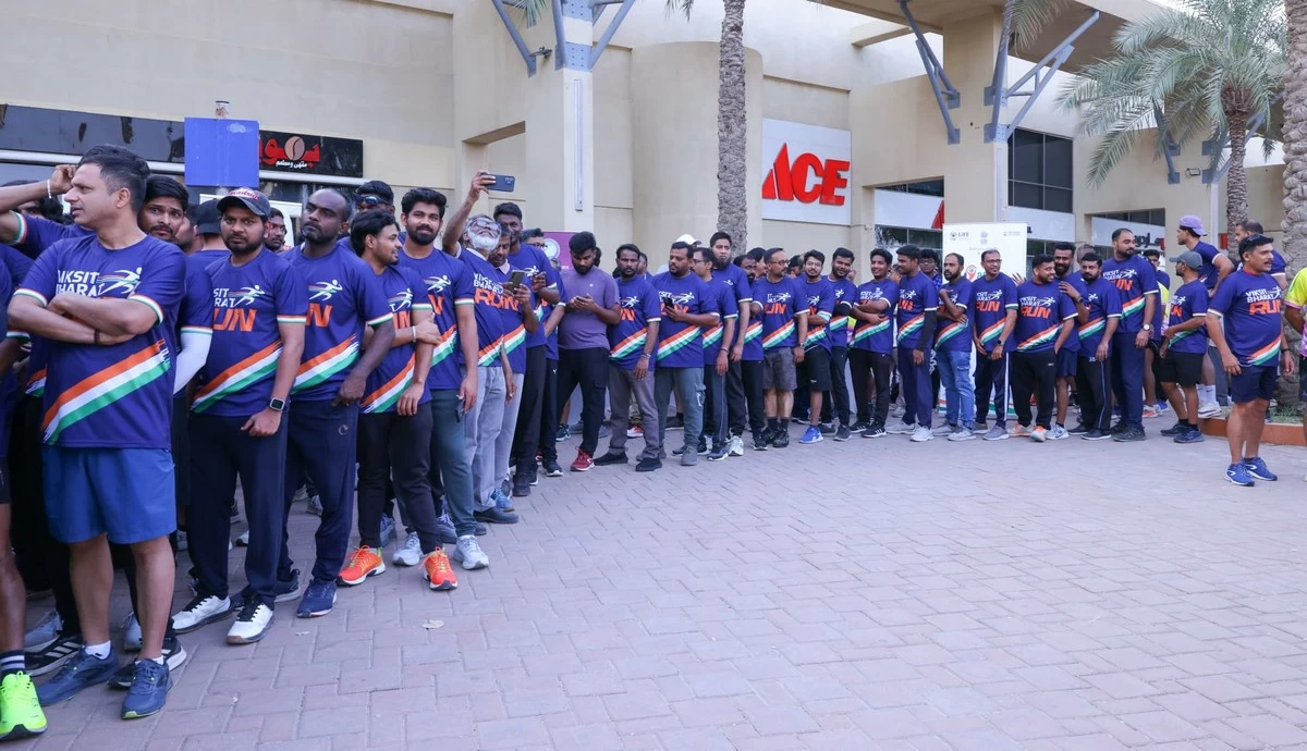 1,600+ Strong! Indian Community in Kuwait Makes Viksit Bharat Run a Grand Success