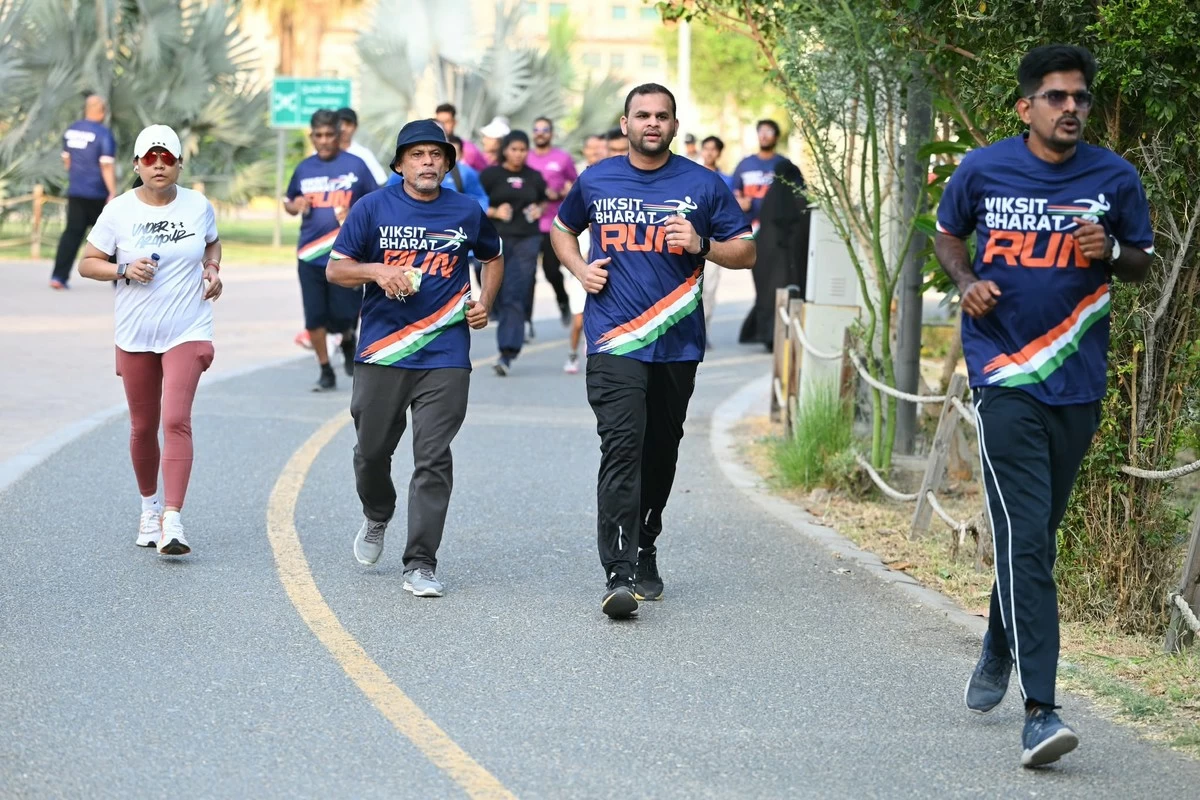 1,600+ Strong! Indian Community in Kuwait Makes Viksit Bharat Run a Grand Success