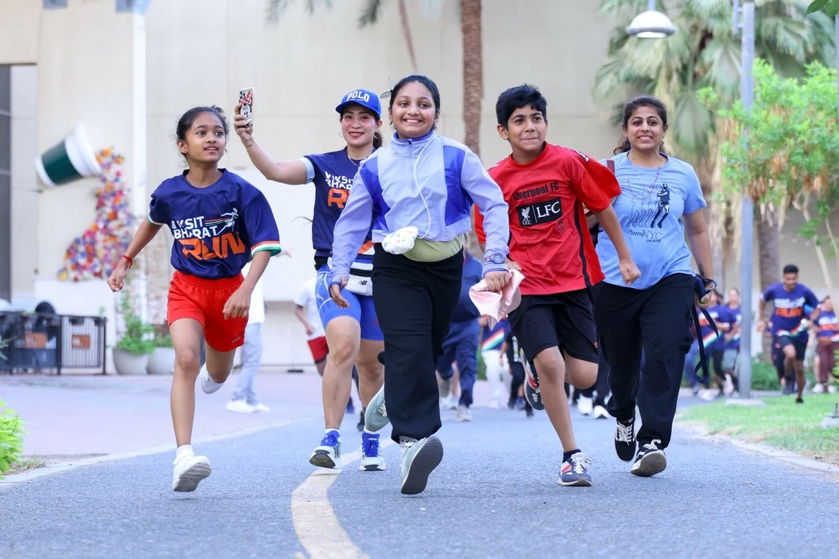 1,600+ Strong! Indian Community in Kuwait Makes Viksit Bharat Run a Grand Success