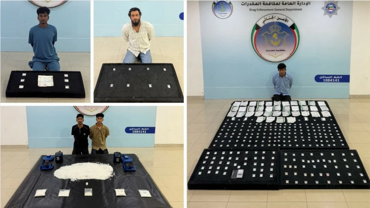 Five Suspects Arrested in 4 Drug Cases; 5.1kg Meth Seized