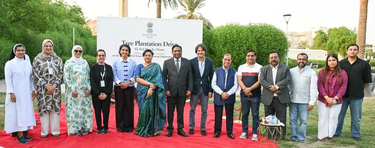 India, Kuwait Mark 65 Years of Diplomatic Ties with Tree Plantation Drive