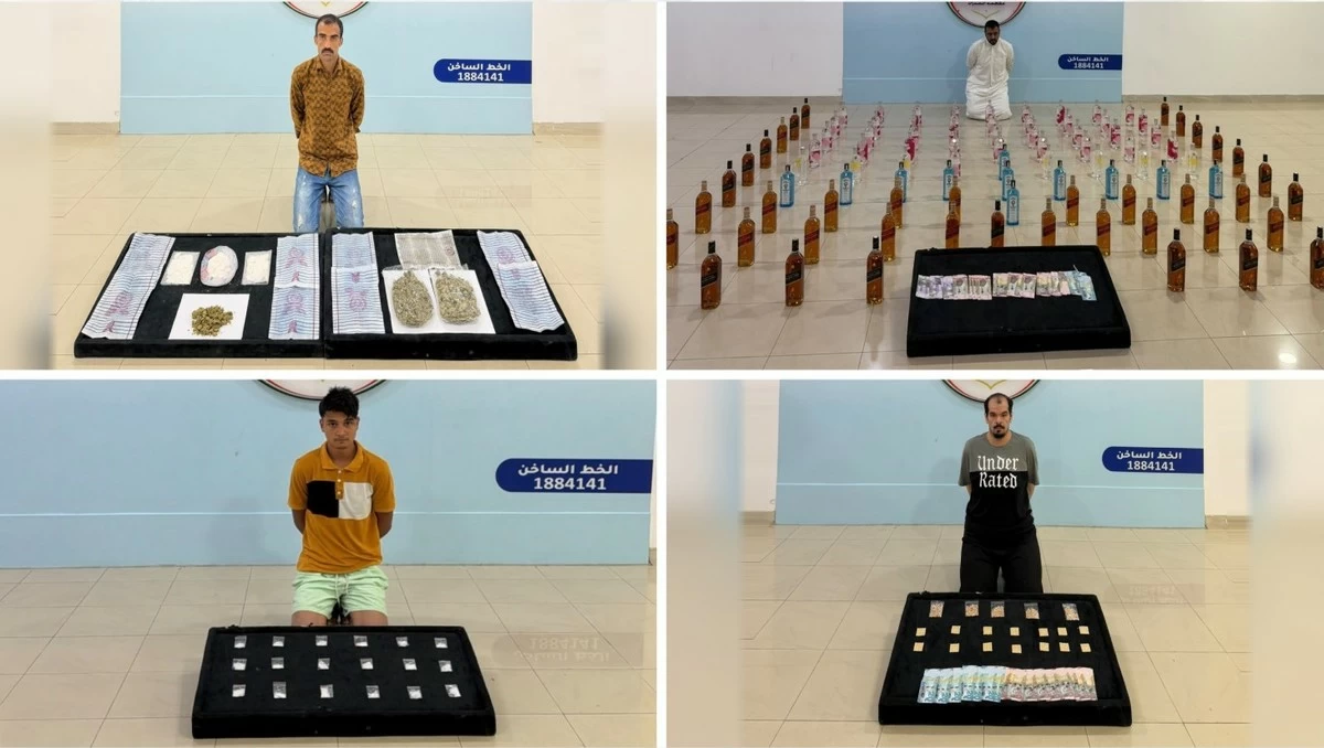 Kuwait Drug Control Department Arrests Four in Separate Cases, Seizes Drugs and Alcohol