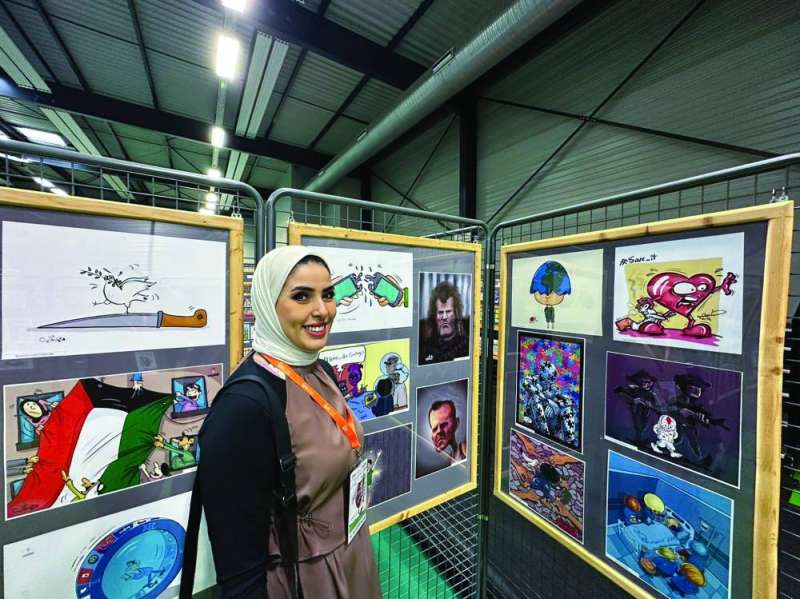 Cartoonist Sarah Represents Kuwait At The Exhibition In France