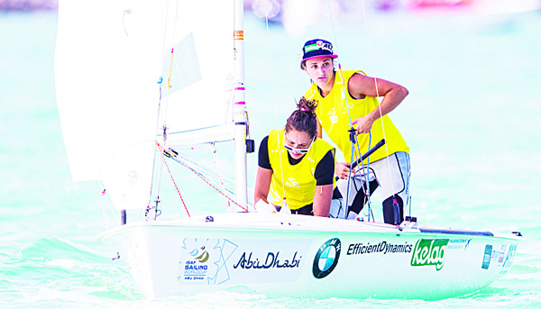 Austria’s Lara Vadlau and Jolanta Ogar defend their World Cup title in the women’s 470s.