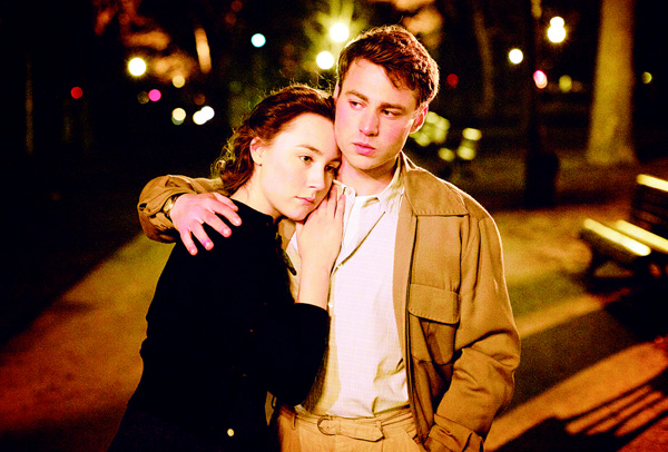 This photo provided by Fox Searchlight shows, Saoirse Ronan (left), as Eilis Lacey and Emory Cohen as Tony, in a scene from the film, ‘Brooklyn’. The movie opens in US theaters on Nov 4, 2015. (AP)