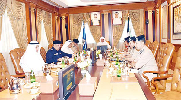 Deputy Prime Minister and Minister of Interior Sheikh Mohammad Al-Khalid chairs the meeting of Assistant Undersecretaries which was convened to discuss readiness of security forces to maintain peace and harmony during the month of Muharram which begins Wednesday, Oct 14.