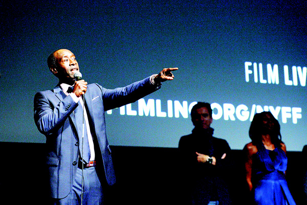 Filmmaker Don Cheadle speaks on stage at the closing Night Gala screening of ‘Miles Ahead’ during the 53rd New York Film Festival at Alice Tully Hall, Lincoln Center on Oct 10, in New York City. (AFP)