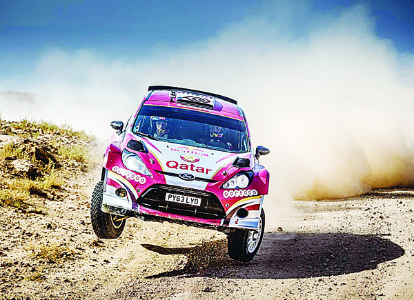 Nasser Saleh Al-Attiyah in flying form on day two in Jordan.