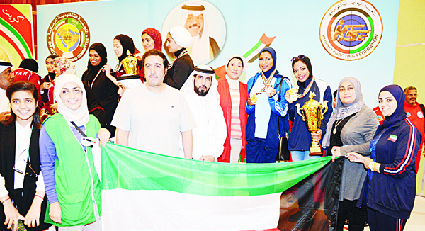 Photo taken during the His Highness the Crown Prince Cup and the 13th Shooting championship awarding ceremony.