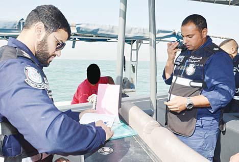 Environment police writing a citation