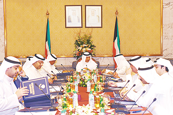HH the PM Sheikh Jaber Al-Mubarak Al-Sabah chairing the weekly Cabinet meeting