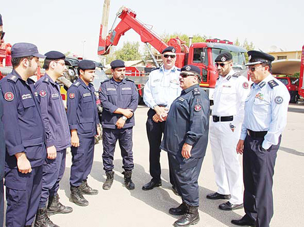 Brigadier General Mohammad Al-Mahmeed visits installations at the backup center.