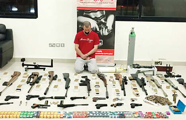 The weapons seized