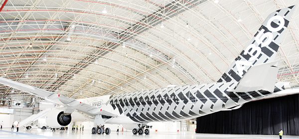 Airbus A350 XWB at the Amiri Airport
