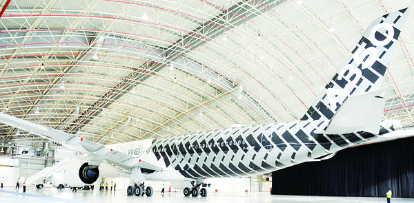 Airbus A350 XWB at the Amiri Airport