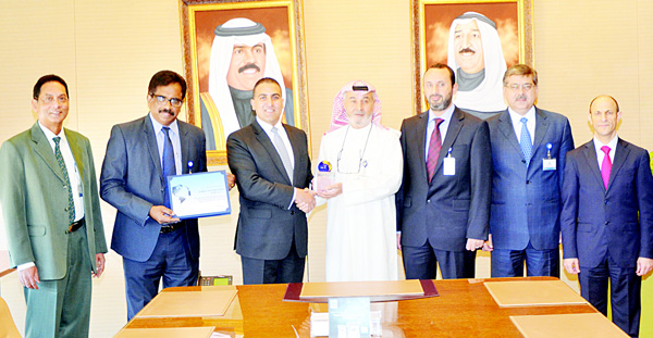 KIB representatives with JPMorgan officials during the award ceremony