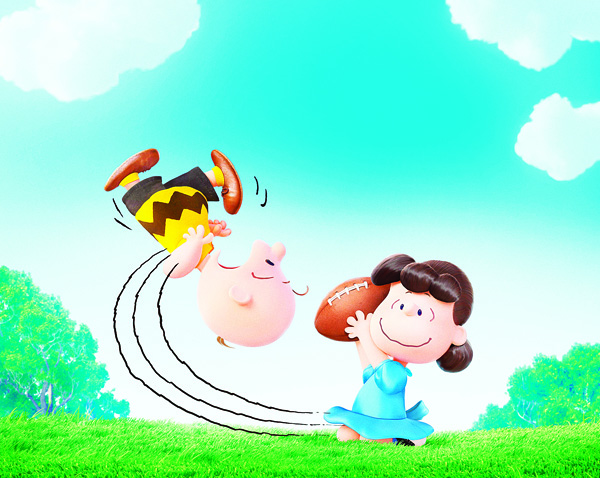 In this photo provided by Twentieth Century Fox & Peanuts Worldwide LLC, Charlie Brown and Lucy play in the new film, ‘The Peanuts Movie’. The movie releases in US theaters on Nov 6. (AP)