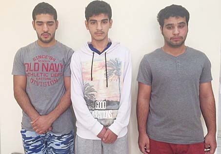 Some of the youths arrested for reckless driving and attacking the police officers