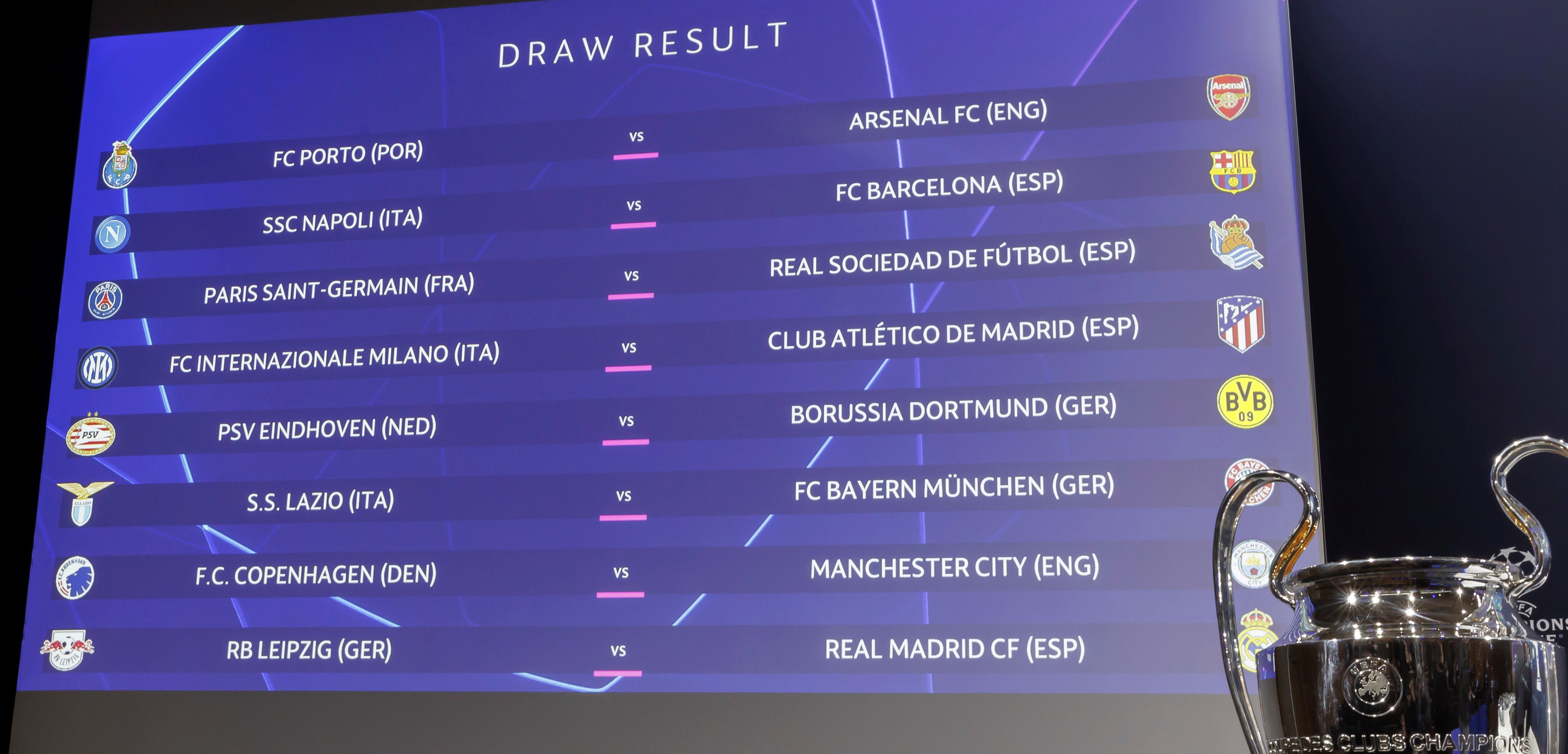 Napoli drawn against Barcelona in Champions League round of 16