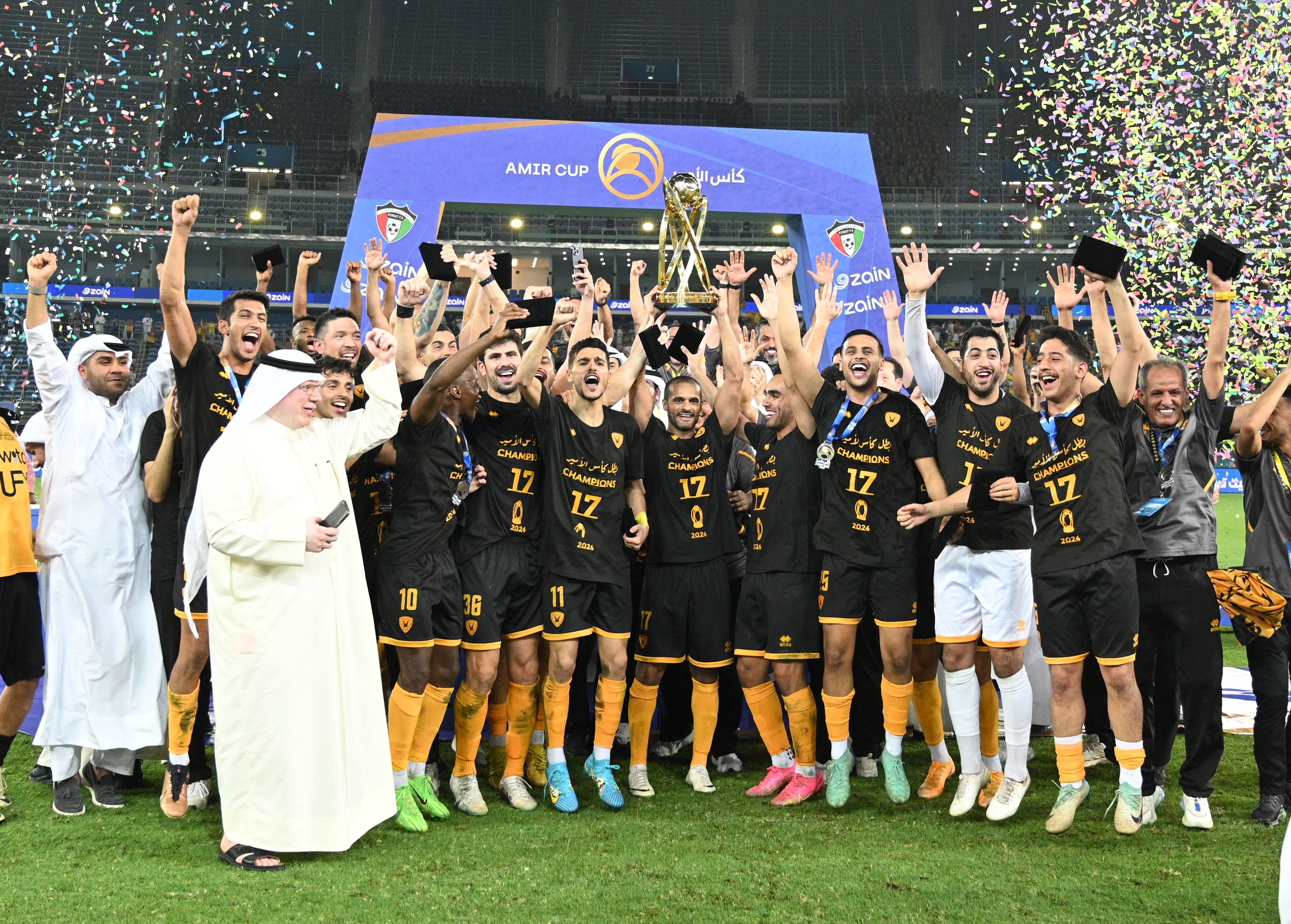 Zain sponsored Amir Cup final ceremony at Jaber Stadium
